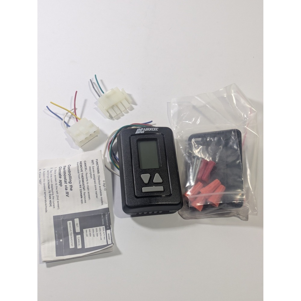 Airxcel Coleman-Mach Bluetooth RV Thermostat 9430A3543 Black Heat/Cool w/ Plugs